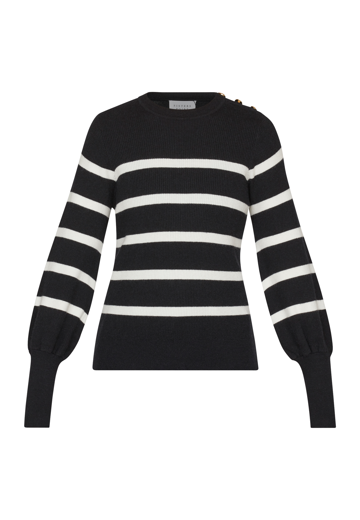 Hani-Stripe Bluse - Sort