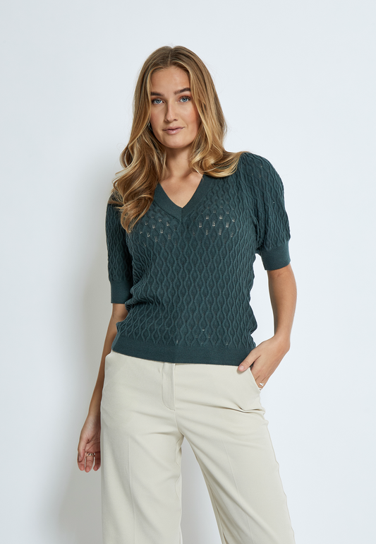 PCRosalia Strik T-shirt - Grøn