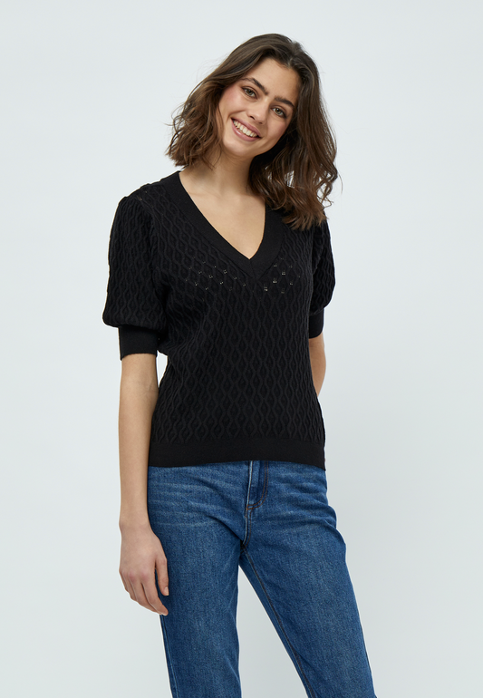 PCRosalia Strik T-shirt - Sort